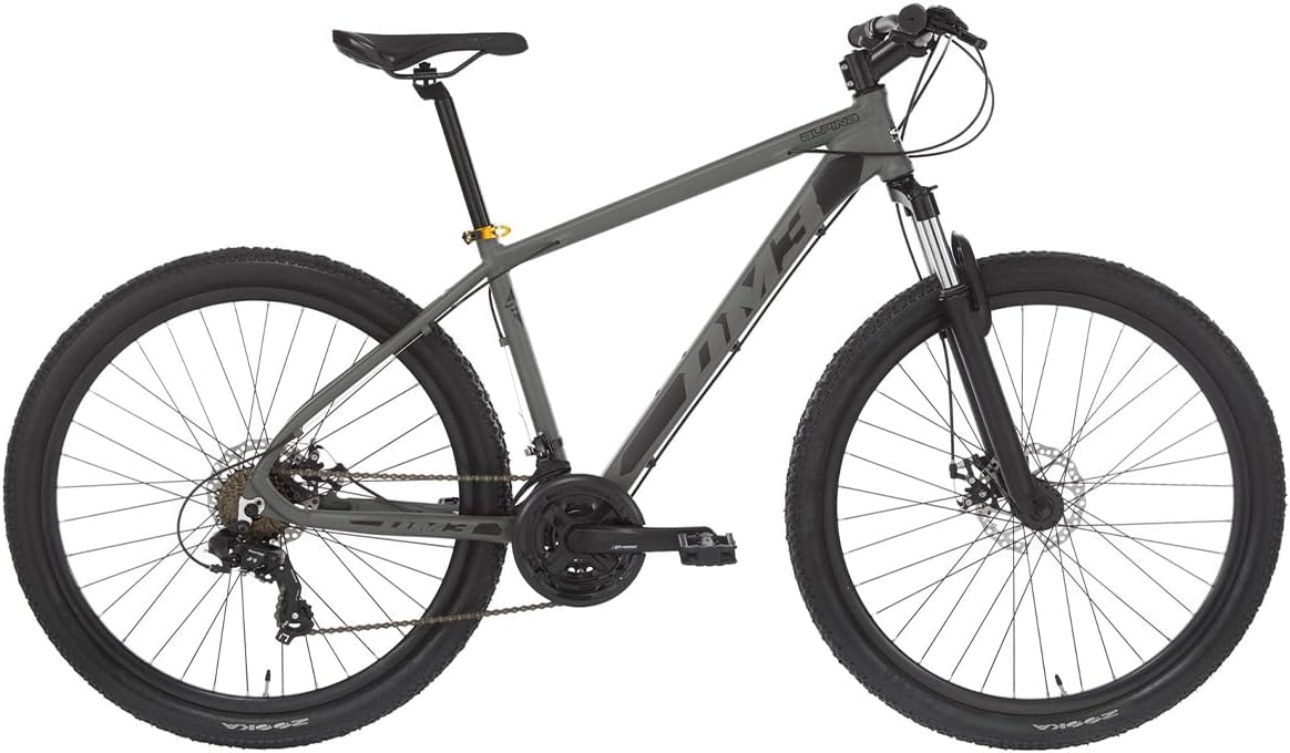 Bicicleta urbana para hombre 29 pulgadas - cuadro de aluminio - asiento ajustable - color antracita - con luces y reflectores-Palolyhaven