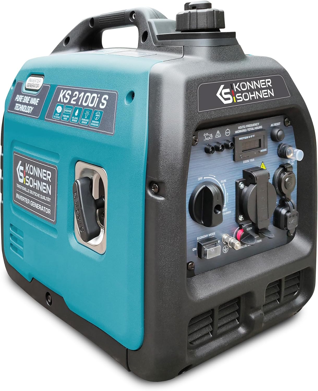 Generador Inverter KS 2100i S Könner Söhnen 2000W Gasolina Modo ECO USB 230V Silencioso Camping Emergencia - Generador KS 2100i S Inverter 2000W ECO-Palolyhaven