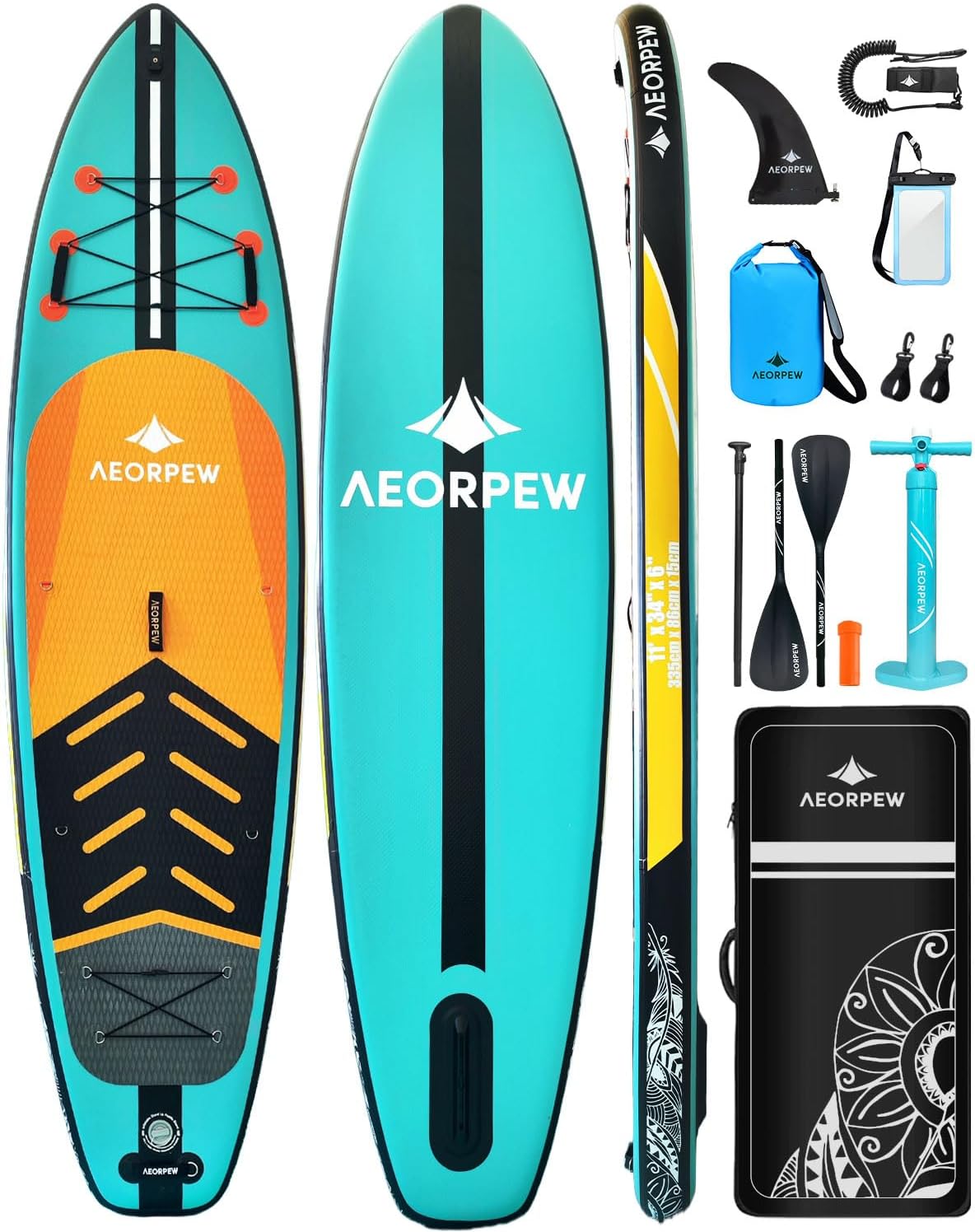 Tabla Paddle Surf Hinchable para Adultos 323x89 cm - PVC Resistente - Verde - Refuerzo de Nivel Competición - Capacidad 400 Libras - Con Accesorios Premium-Palolyhaven