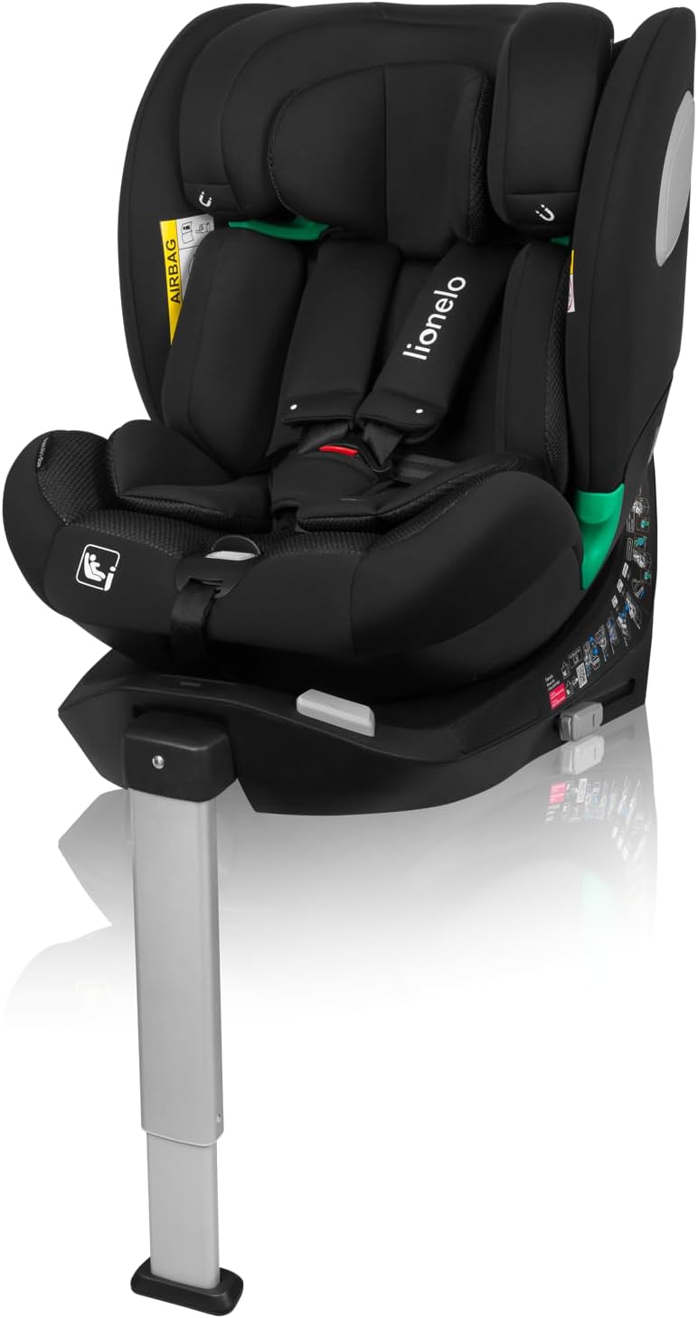 LIONELO Braam Air i-Size silla de coche giratoria 360 ISOFIX 0-36 kg grupo 0 1 2 3 negro-Palolyhaven