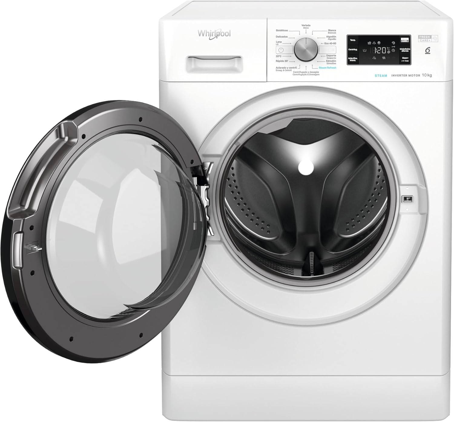 Lavadora Whirlpool FFB 10489 BV SPT - carga frontal de 10 kg - libre instalación - funcionamiento automático - programa ECO - blanca-Palolyhaven