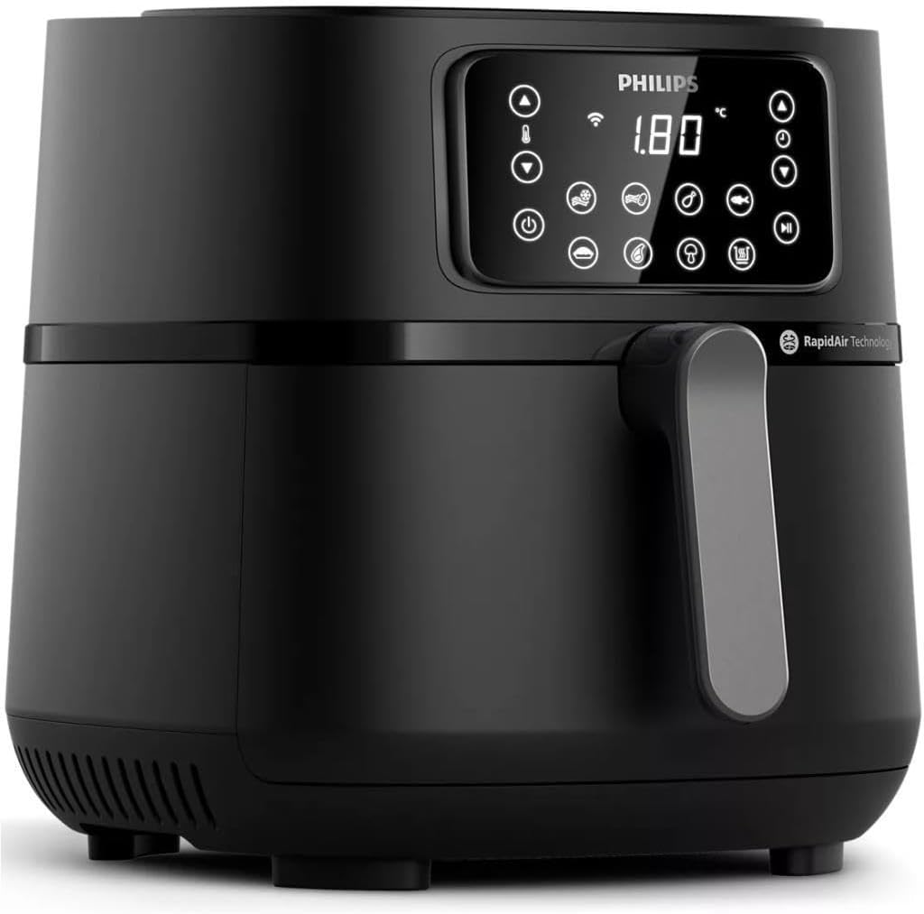 Freidora de aire Philips Serie 5000 HD9285-96 - 7,2 L - 2000 W - 16 programas - control remoto - revestimiento antiadherente - negra-Palolyhaven