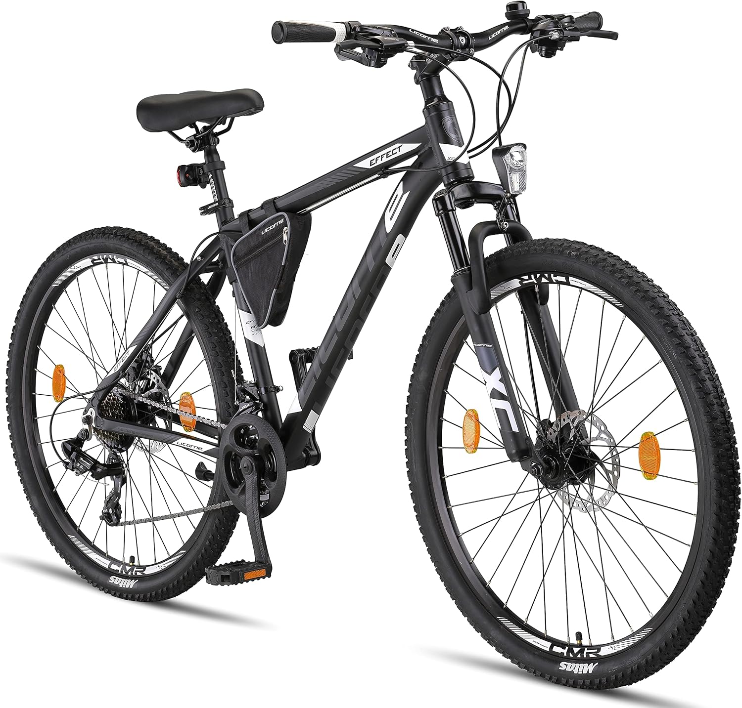 Licorne Bike Effect bicicleta de montaña 27,5 pulgadas - aluminio - 21 velocidades - 2 frenos de disco - negro blanco-Palolyhaven