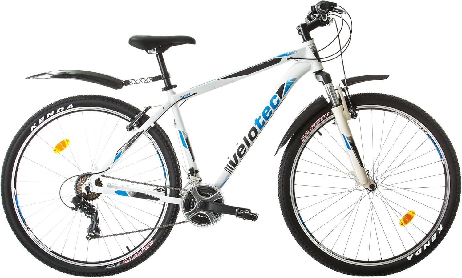 Probike PRO bicicleta de montaña 29 pulgadas - adulto - 21 velocidades - acero aleado - blanco azul-Palolyhaven