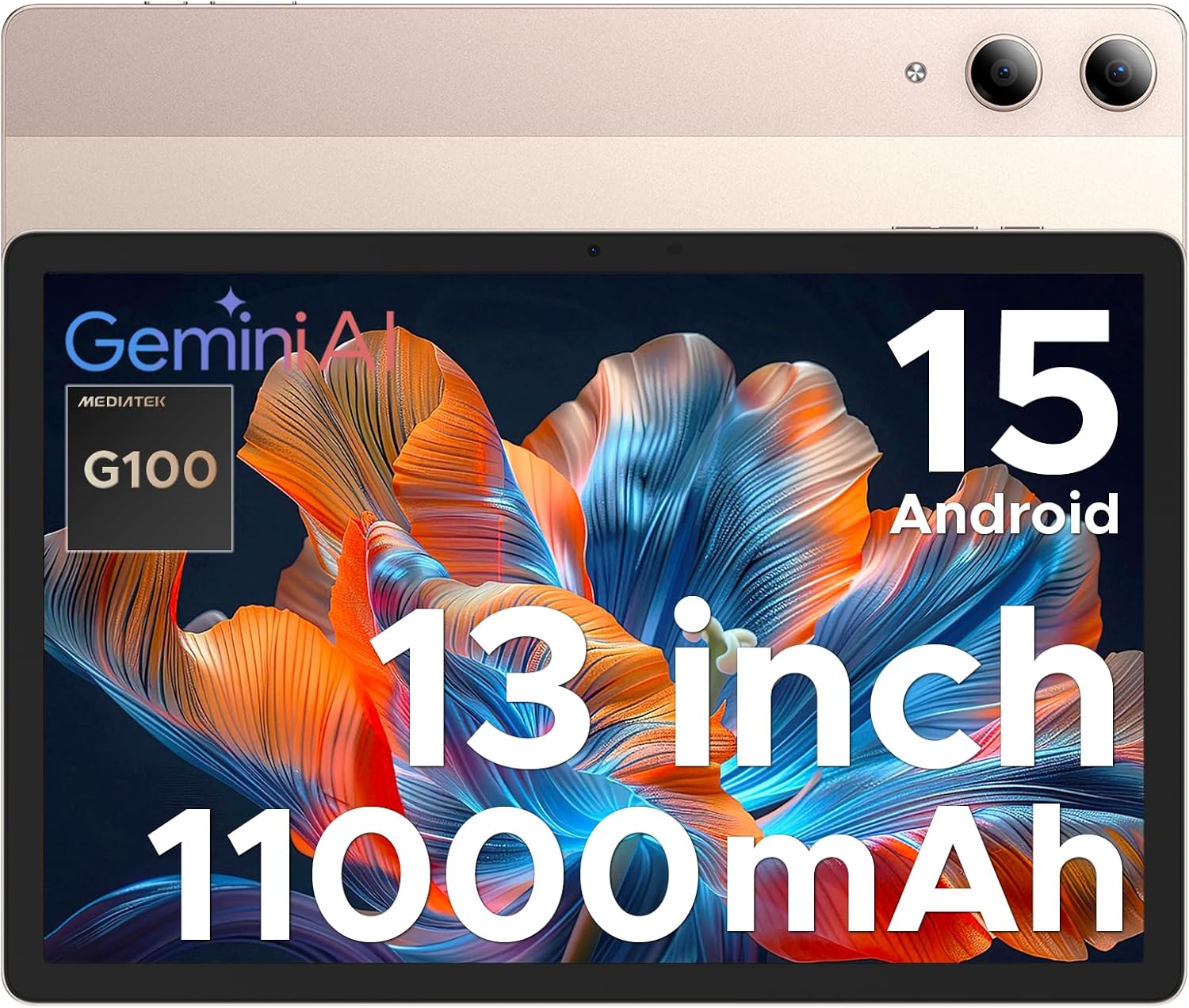 Tablet DOOGEE Tab E3 Pro 13 Pulgadas Android 15 - 256 GB ROM 4G Dual SIM Helio G100 Batería 11000 mAh y Gemini AI Azul-Palolyhaven
