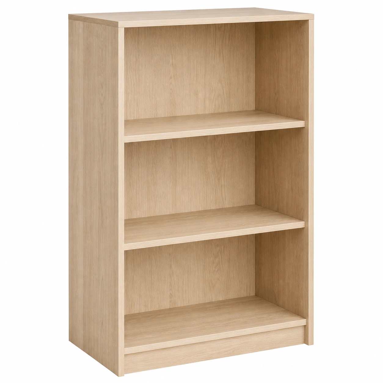Estanteria abierta de madera con cuatro niveles de almacenamiento-homexaio