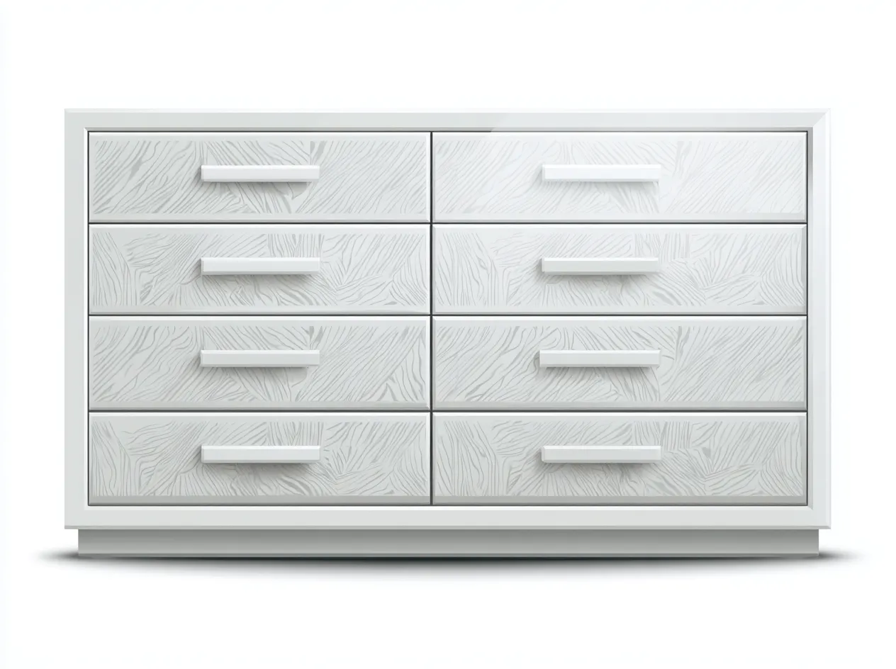 Cassettiera-MDF-legno-138x45x78 cm-bianco opaco-moderno elegante-Havengohub