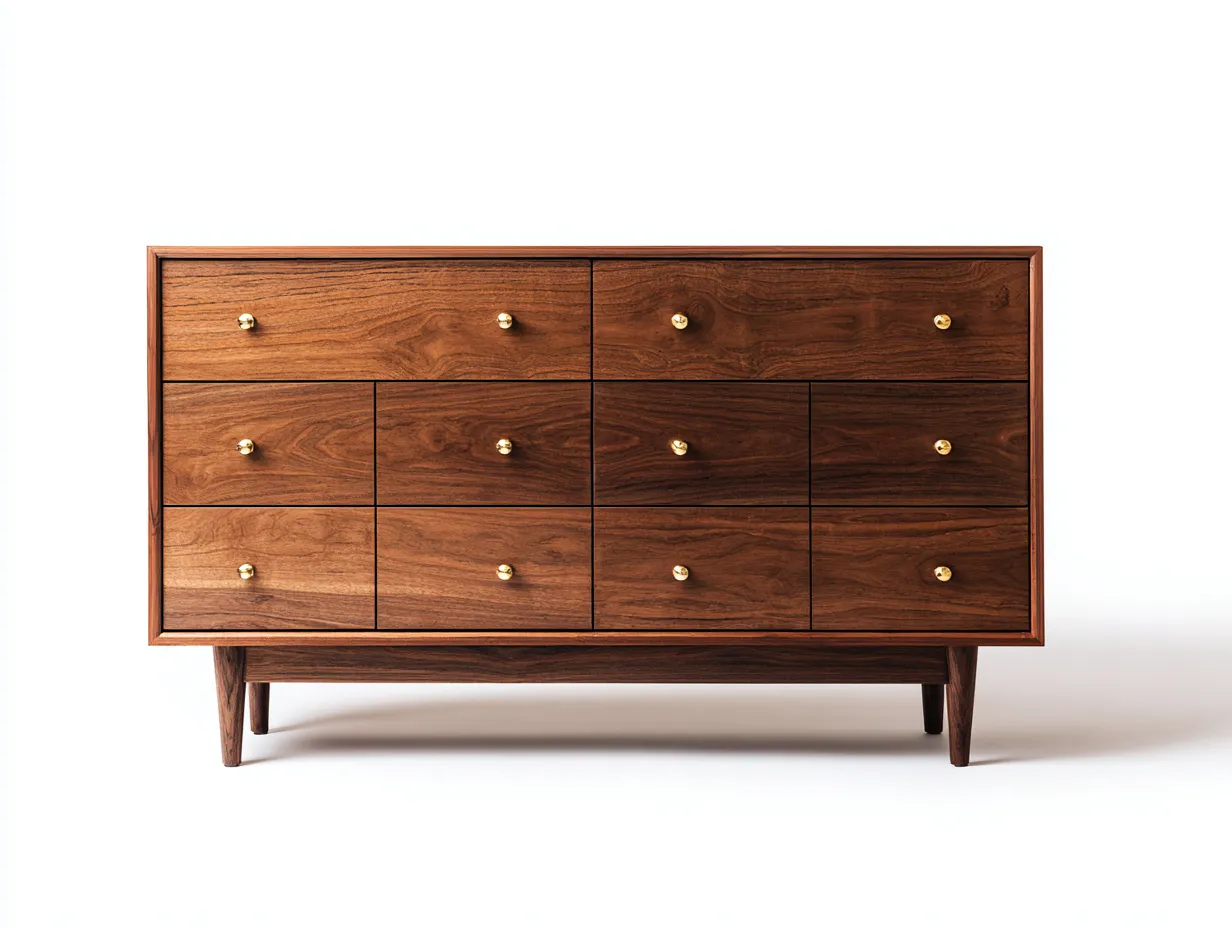 Cassettiera-Legno-150x48x80 cm-Marrone-Noce-Mid century moderno-Havengohub