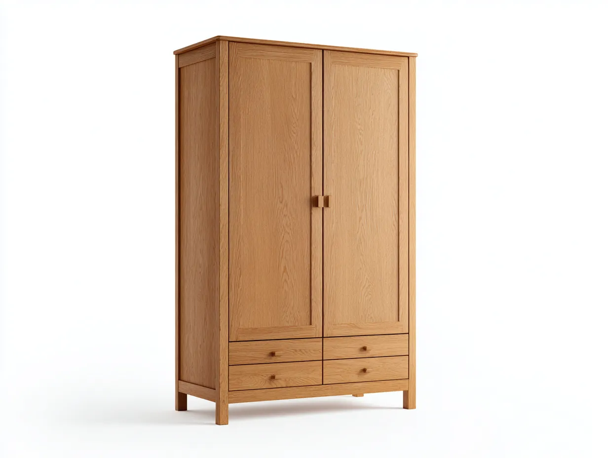 Armadio - legno di quercia - 104x58x198 cm - naturale - stile moderno-Havengohub