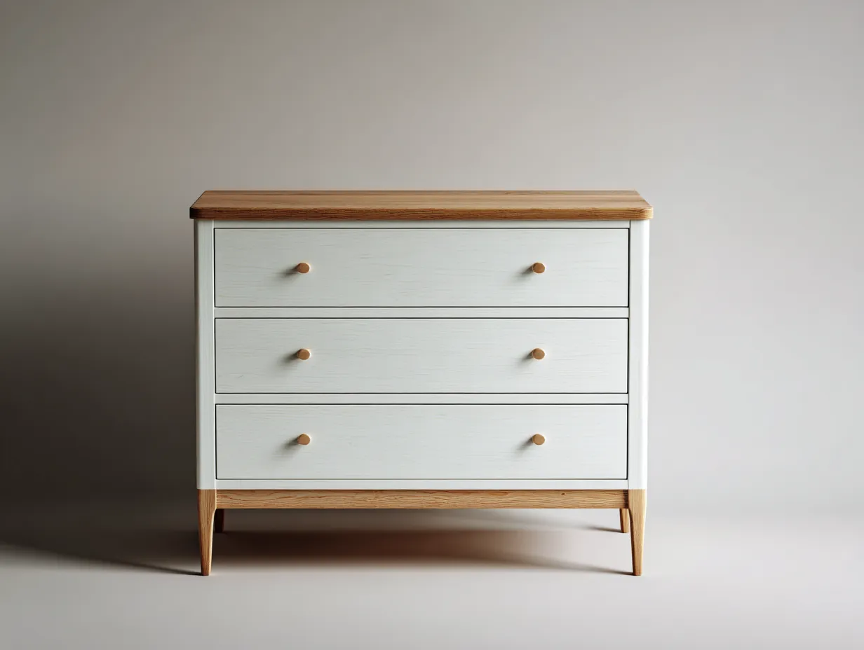 Cassettiera-MDF-Legno-85x38x82 cm-Bianco-Naturale-Scandinavo-Havengohub