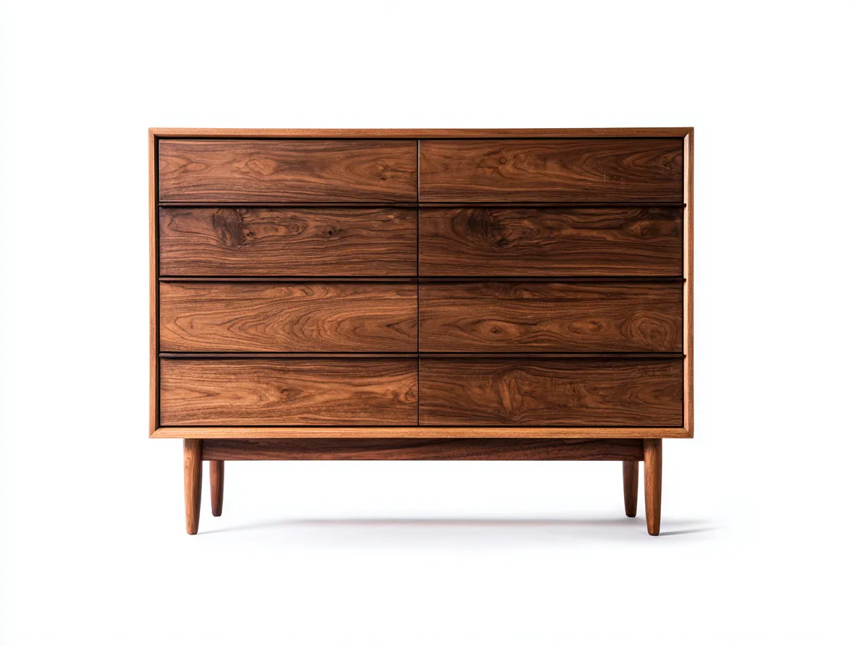 Cassettiera-Legno-140x46x82 cm-Marrone-Noce-Mid century moderno-Havengohub