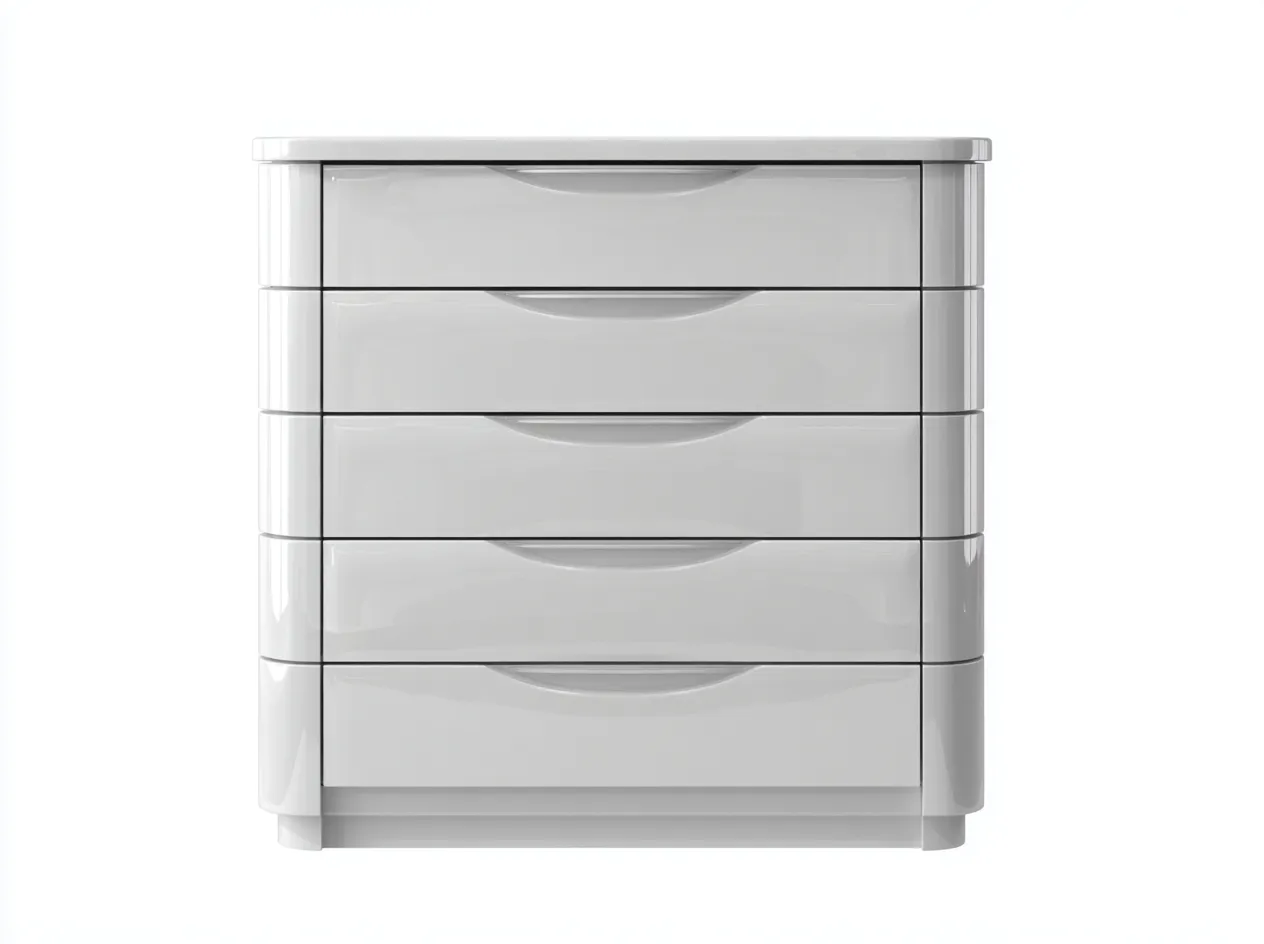 Cassettiera-MDF-legno-92x43x101 cm-bianco lucido-moderno minimalista-Havengohub