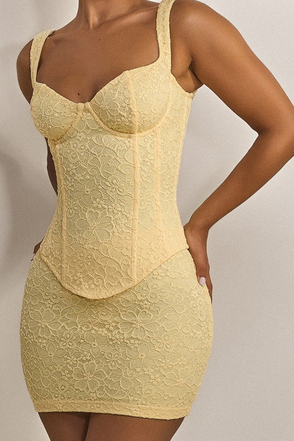 THE CINCHED LACE CORSET MINI SET