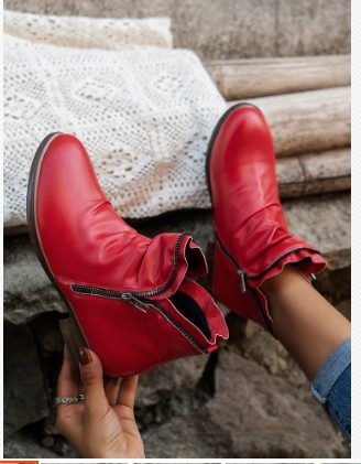 Last Day 59% OFF-Women Zipper Waterproof Ankle-Support Boots