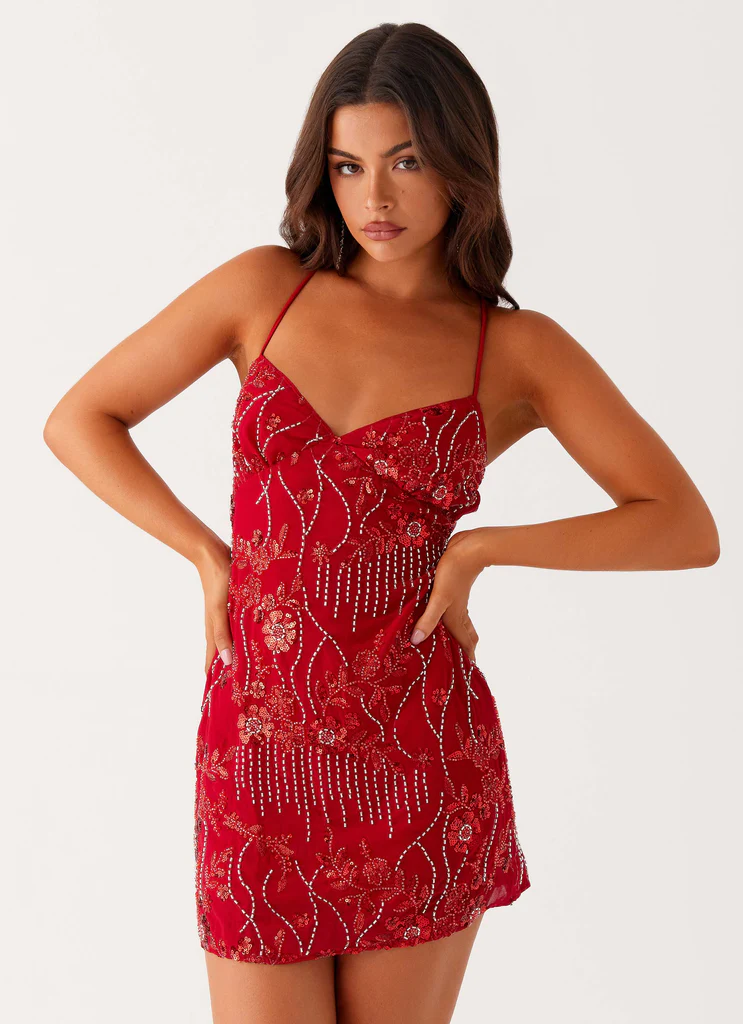 Vietta Sequin Cami Micro Mini Dress