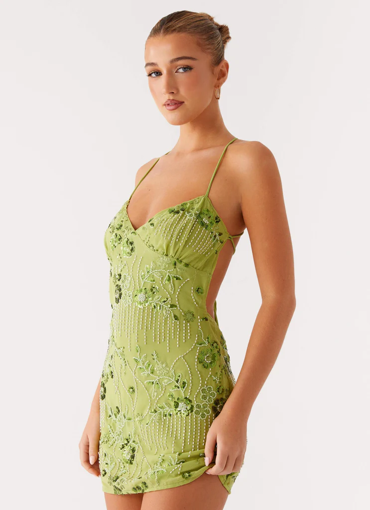 Vietta Sequin Cami Micro Mini Dress