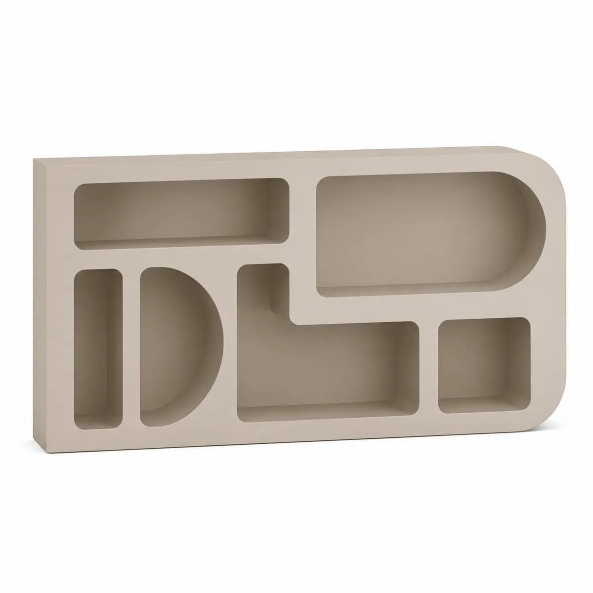 Étagère Murale Forme Géométrique 120x80 cm MDF Beige