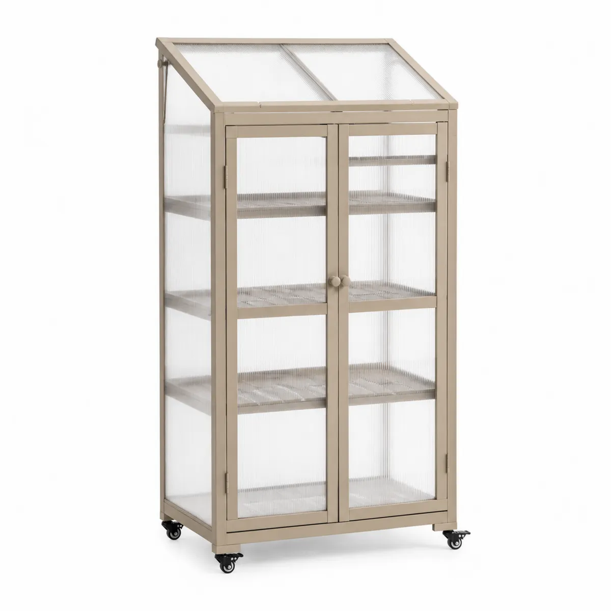 Armoire de Jardin en Métal avec Portes en Polycarbonate
