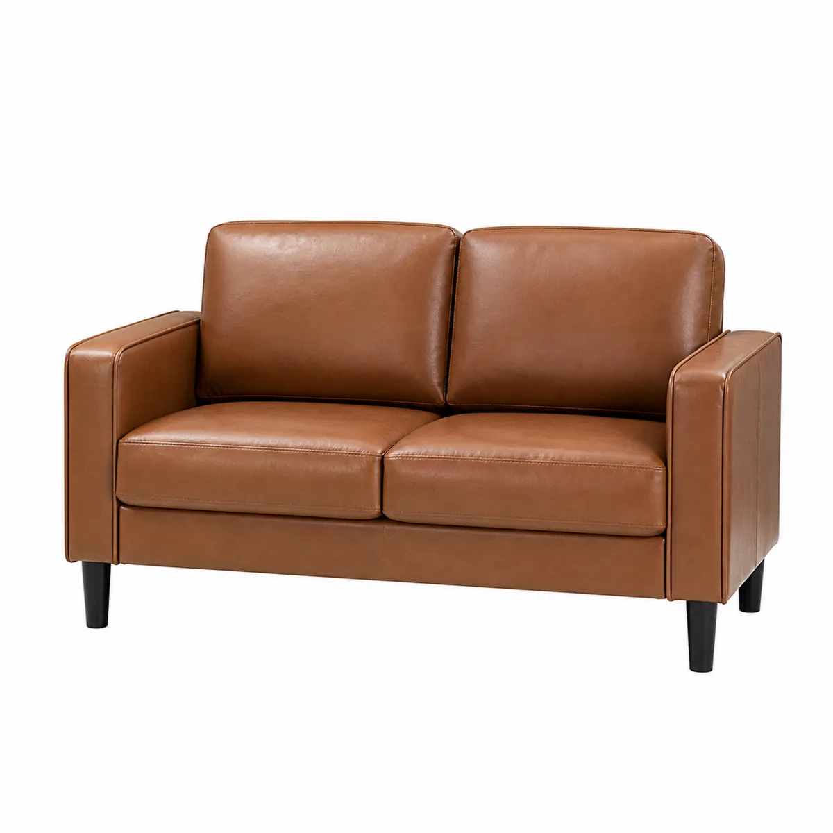 Canapé 2 places en cuir Marron 150 cm