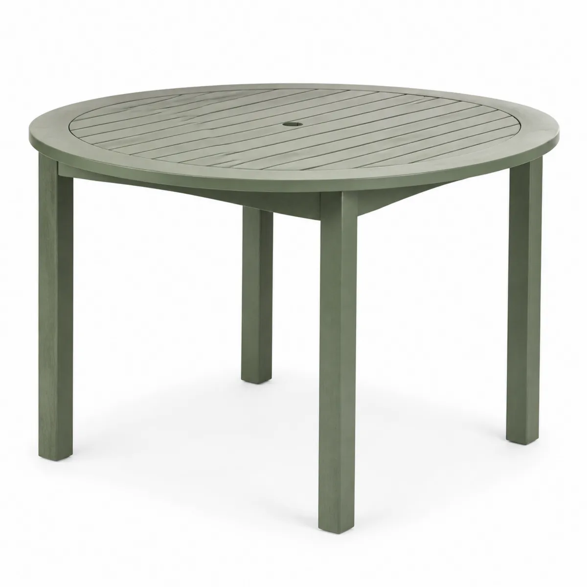 Table ronde en plastique composite pour extérieur verte 120 cm