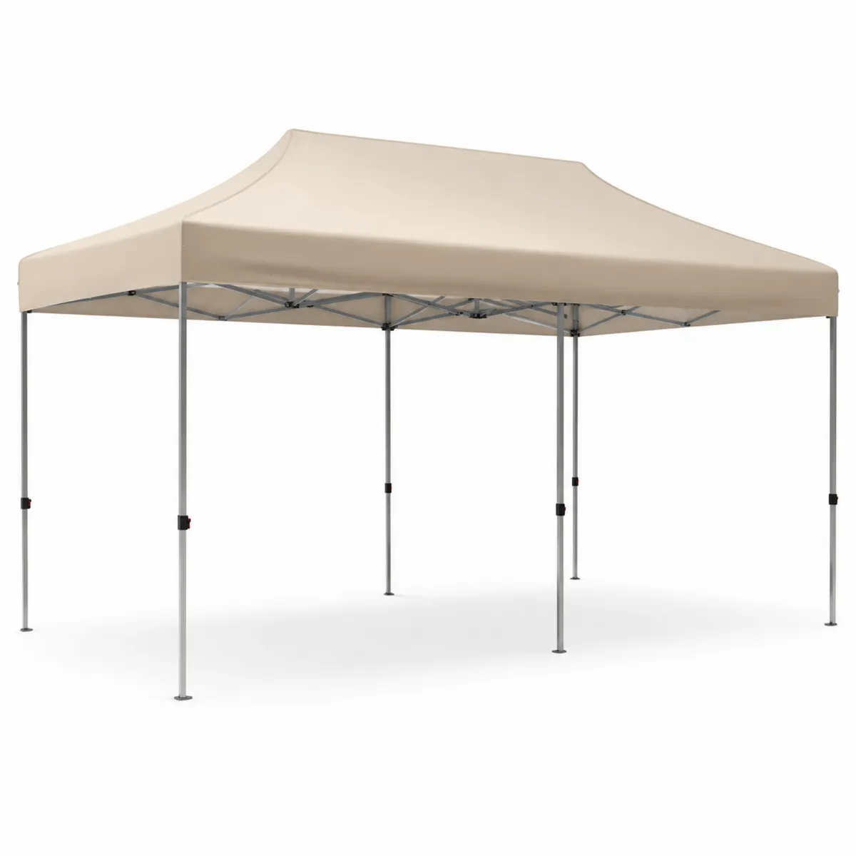Tente pliante en acier et polyester Beige 3x6m