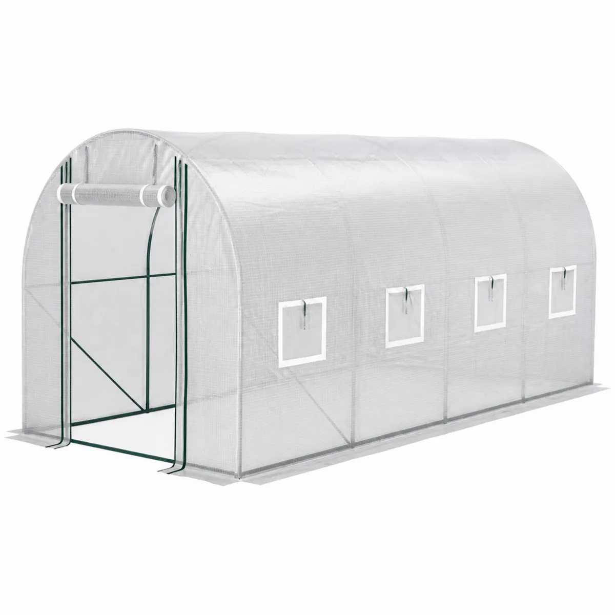 Serre Tunnel de Jardin Acier et Polyéthylène Renforcé 6x3x2 m