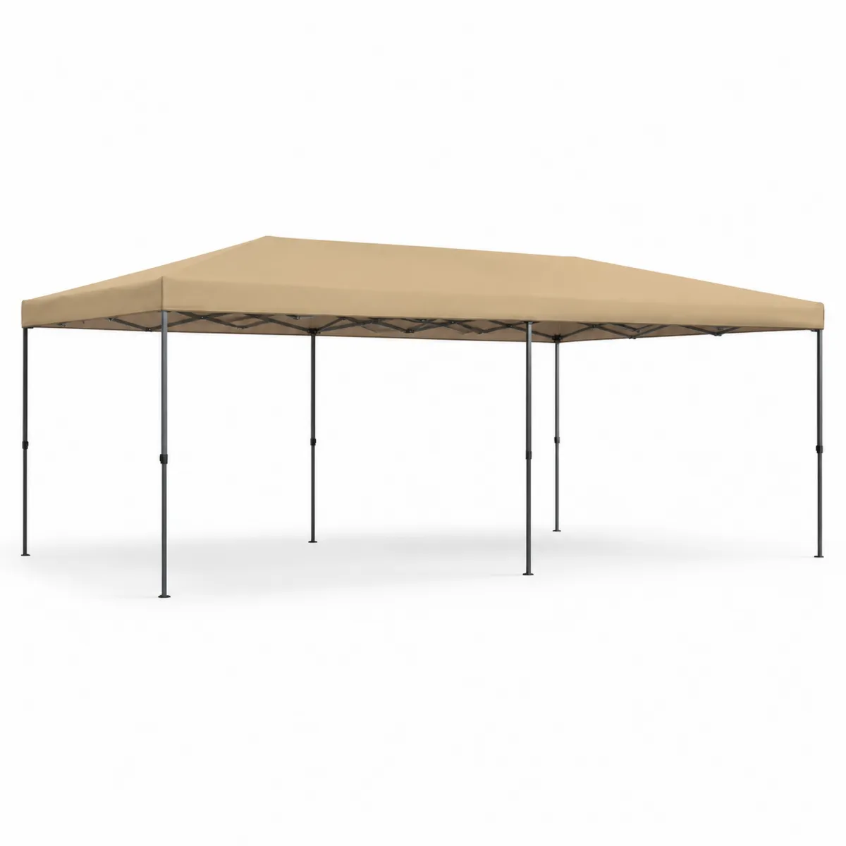 Tonnelle en métal et tissu 400x300 cm Beige