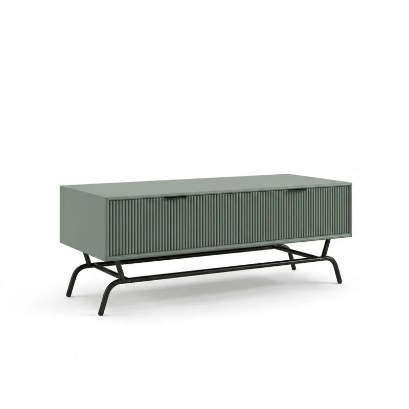 TV-Schrank MDF Stahl Grau-Noblehomeeu
