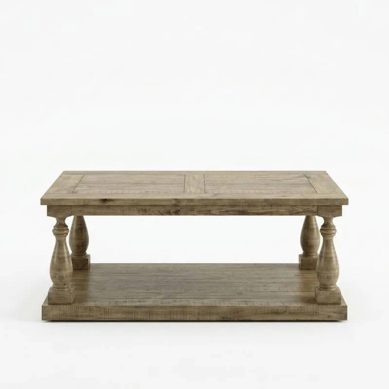 Couchtisch aus Massivholz Tanne Braun-Noblehomeeu
