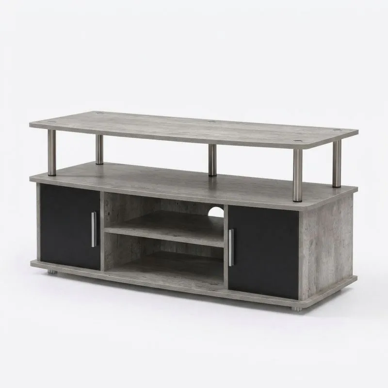 TV-Schrank aus grau-schwarzer Eiche-Noblehomeeu