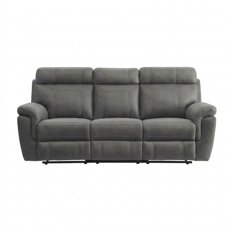3-Sitzer Sofa Mikrofaser Grau-Noblehomeeu