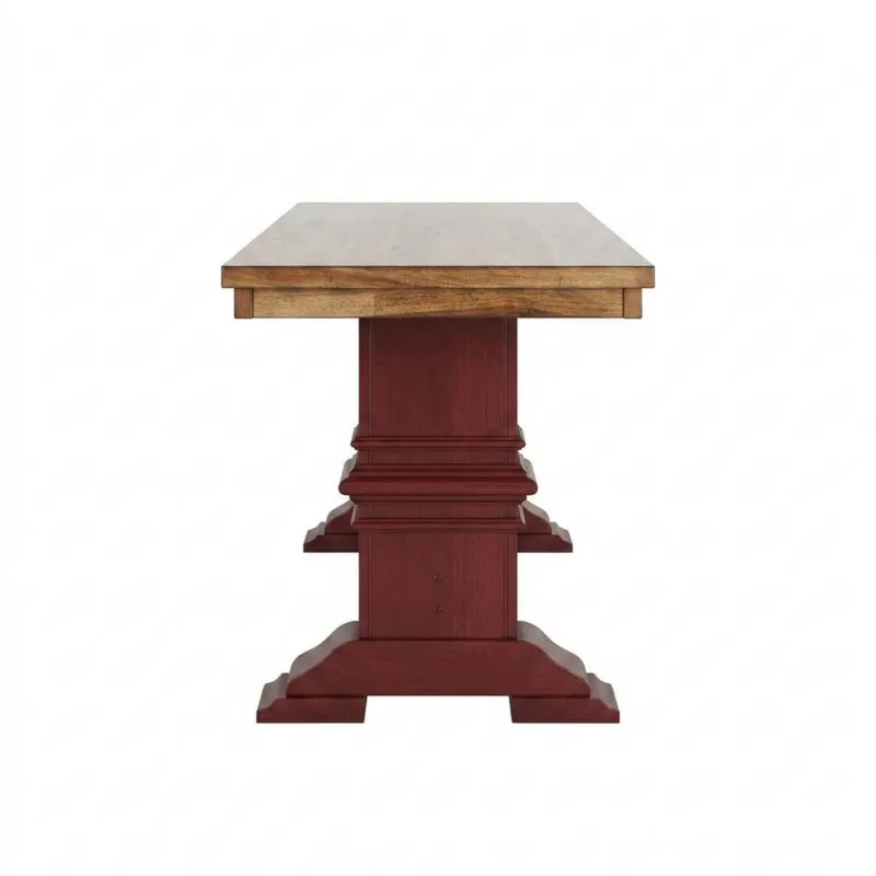 Esstisch Rechteckig Mangoholz Rot 200x100x76cm-Noblehomeeu