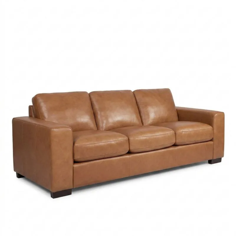 Ledersofa Braun 3-Sitzer-Noblehomeeu