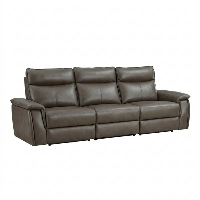 3-Sitzer Sofa Lederoptik Braun-Noblehomeeu