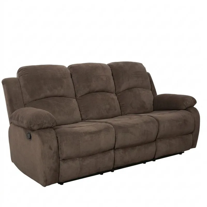 3-Sitzer Sofa Mikrofaser Braun-Noblehomeeu