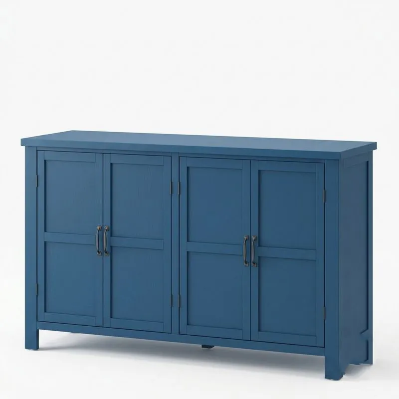 Sideboard aus blauer Kiefer mit drei Türen-Noblehomeeu
