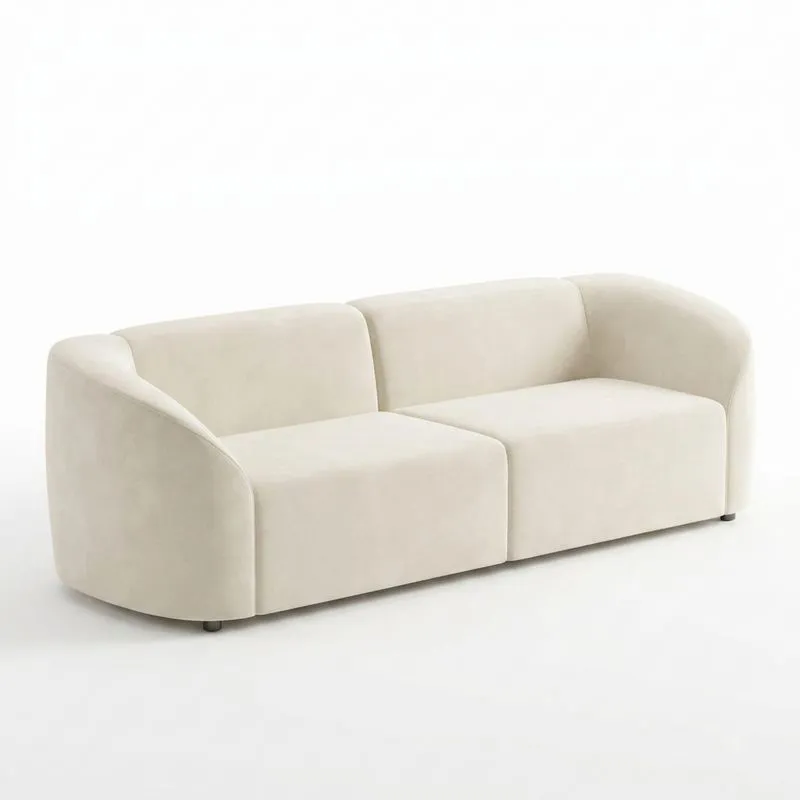 3-Sitzer Sofa Mikrofaserstoff Beige-Noblehomeeu