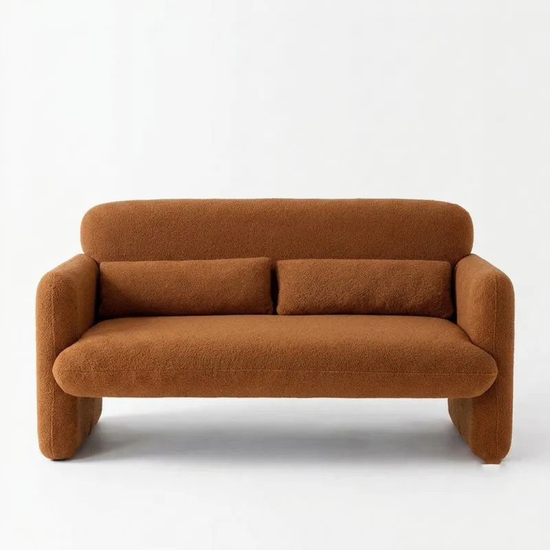2-Sitzer Sofa Boucléstoff Braun-Noblehomeeu