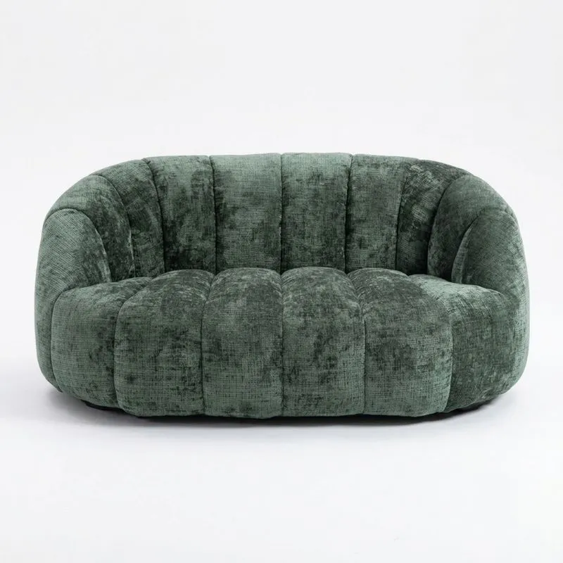 Zweisitzer-Sofa — Polyesterfaser, Dunkelgrün-Noblehomeeu