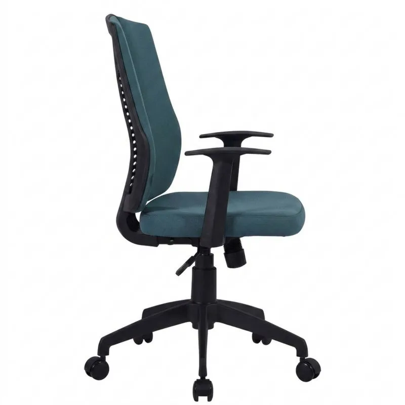 Bürostuhl Stoff Kunststoff Schwarz/Grün-Noblehomeeu