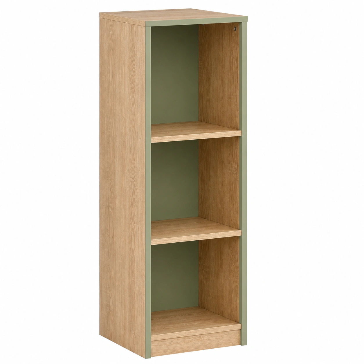 Estanteria vertical moderna con tres compartimentos abiertos-Meubira