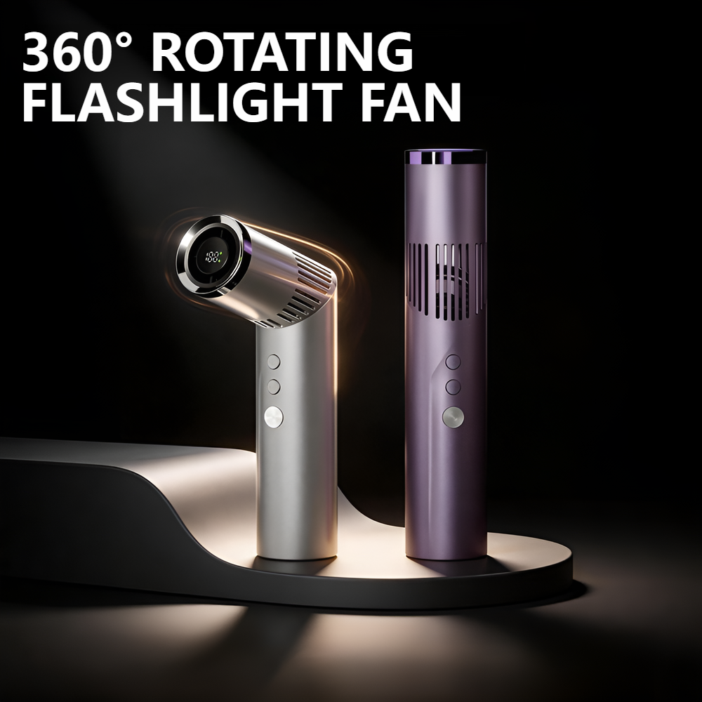 2-in-1 Flashlight & Portable Fan