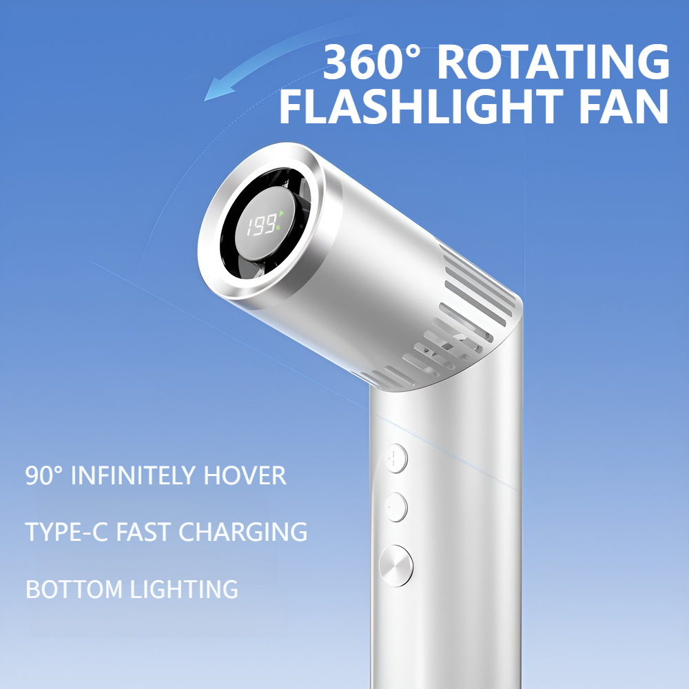 2-in-1 Flashlight & Portable Fan