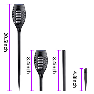 8Pcs Purple Flickering Flame Halloween Solar Lights for Halloween Decorations