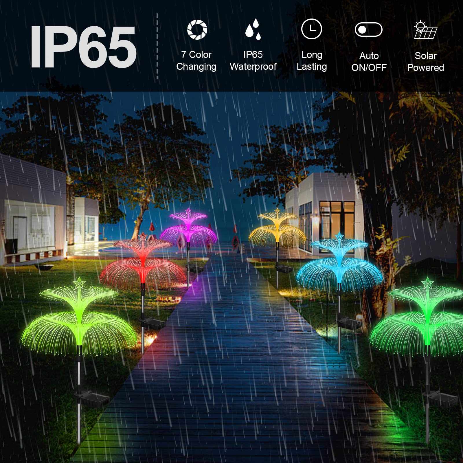 Solar Jellyfish Garden Lights &ndash; 7 Color Changing Waterproof Outdoor Decor