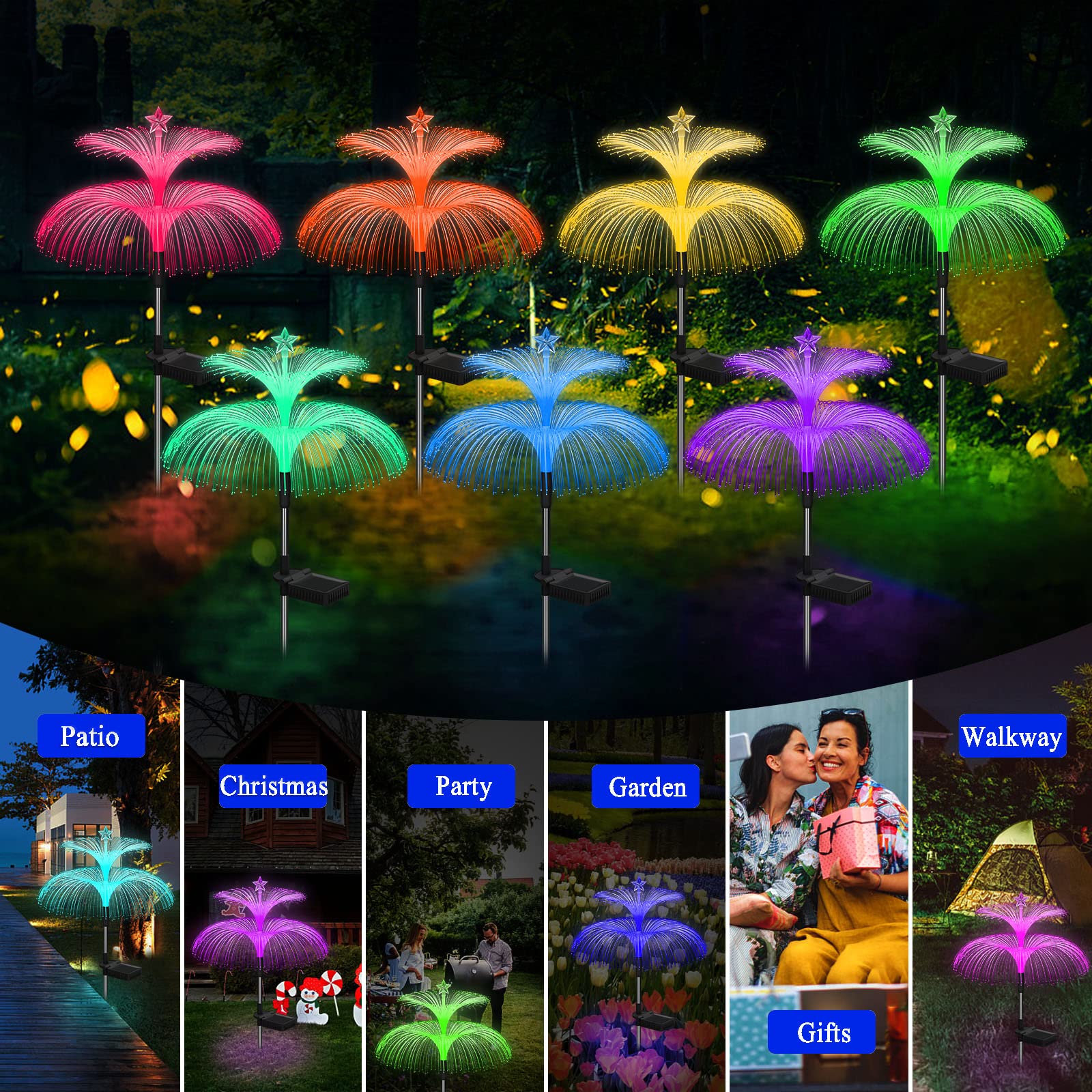 Solar Jellyfish Garden Lights &ndash; 7 Color Changing Waterproof Outdoor Decor