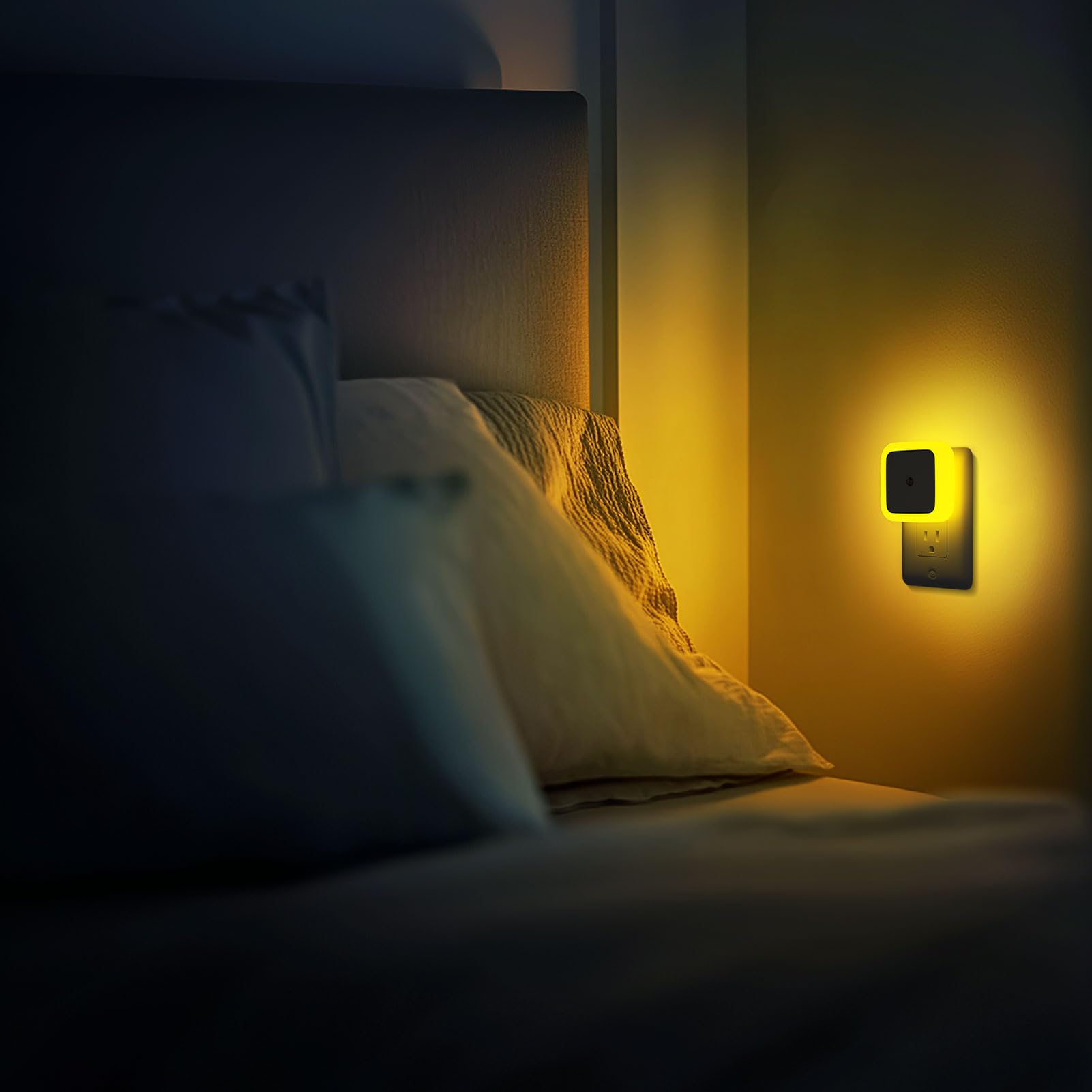 Plug-In LED Night Lights – Dusk to Dawn Auto Sensor Night Lamps for Bedroom, Hallway, Bathroom & Nursery（8-Pack）