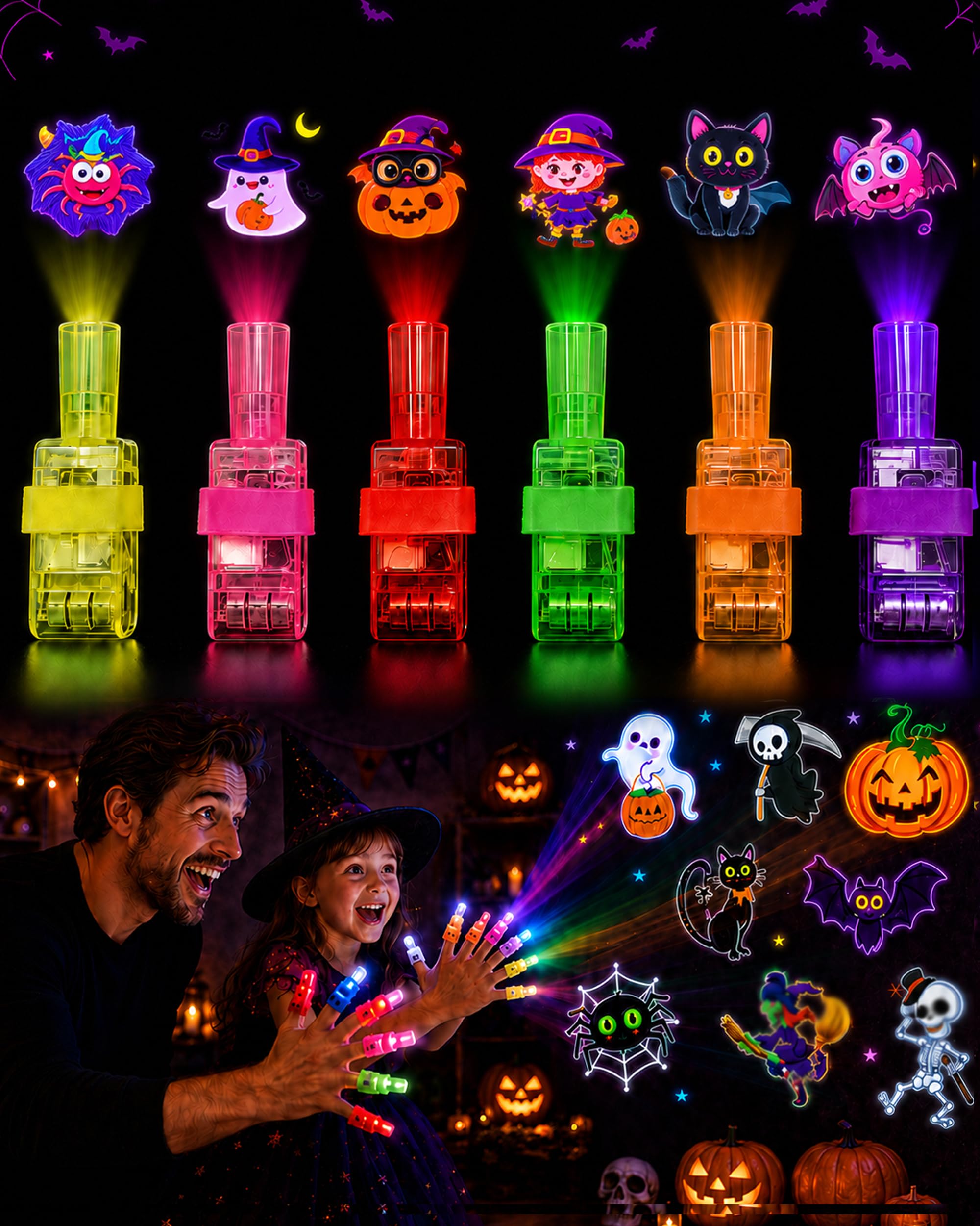 Halloween Finger Projector Lights - Mini Pattern Projector