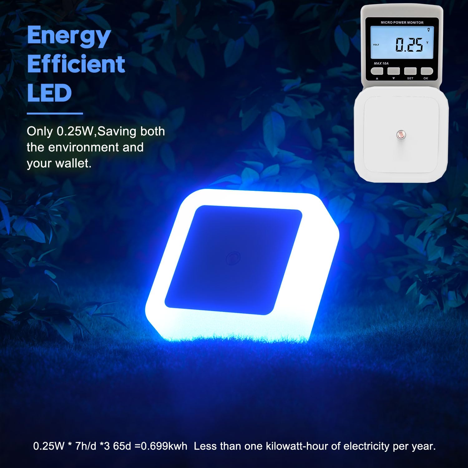 Plug-In LED Night Lights – Dusk to Dawn Auto Sensor Night Lamps for Bedroom, Hallway, Bathroom & Nursery（8-Pack）