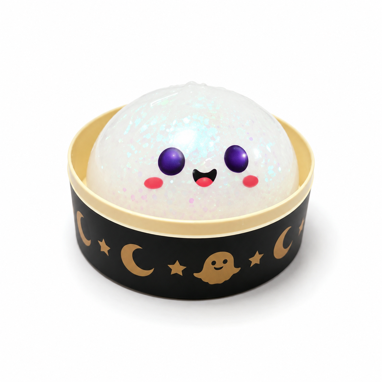 Halloween Ghost Dumpling Squishy Set – Glitter Stress Relief Fidget Toys & Party Favors